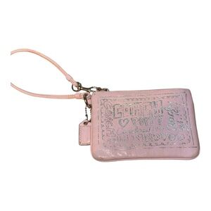 Coach Rare Y2K Poppy Pink Wristlet